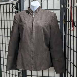 Evan-Picone Faux Suede Jacket. 10
